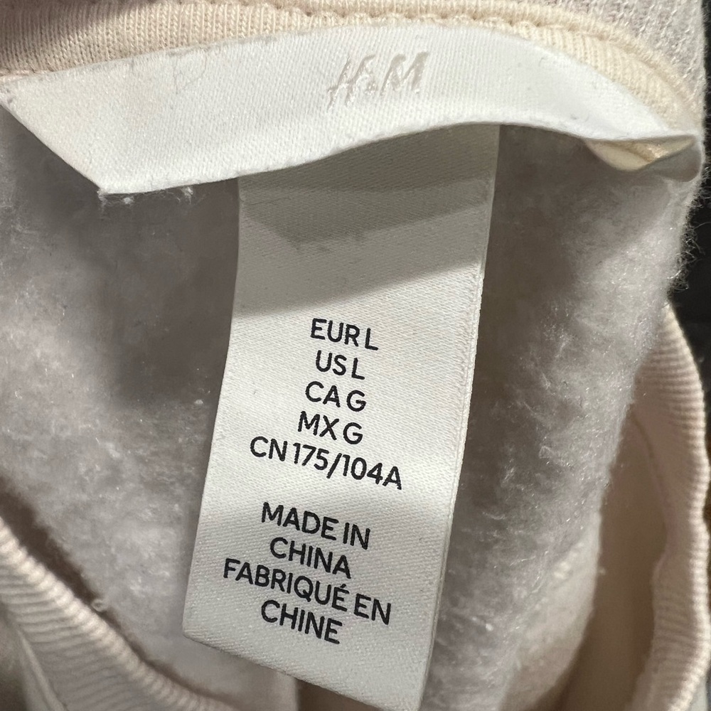 Hm Cream Crop Sweater With Draw String Waist - image 8